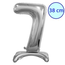 Fólia lufi, 7, talpas, ezüst, 38 cm