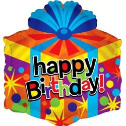 Fólia lufi, ajándék forma, HAPPY B. 18