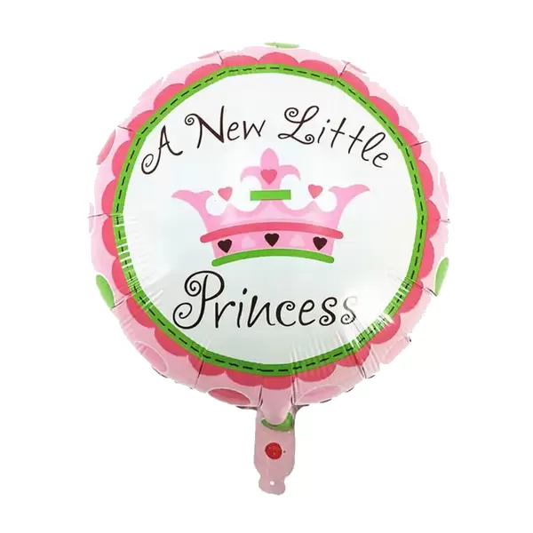 Fólia lufi, gömb, Welcome Princess, rózsaszín, 45 cm
