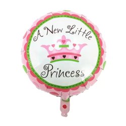 Fólia lufi, gömb, Welcome Princess, rózsaszín, 45 cm