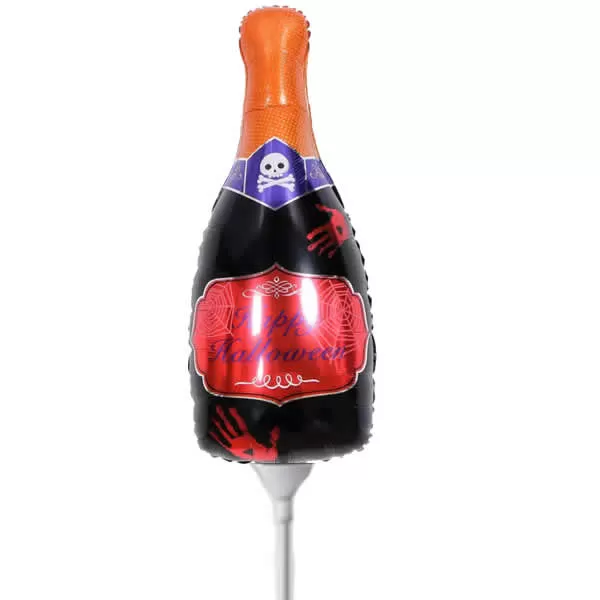 Fólia lufi, mini, halloween pezsgős üveg