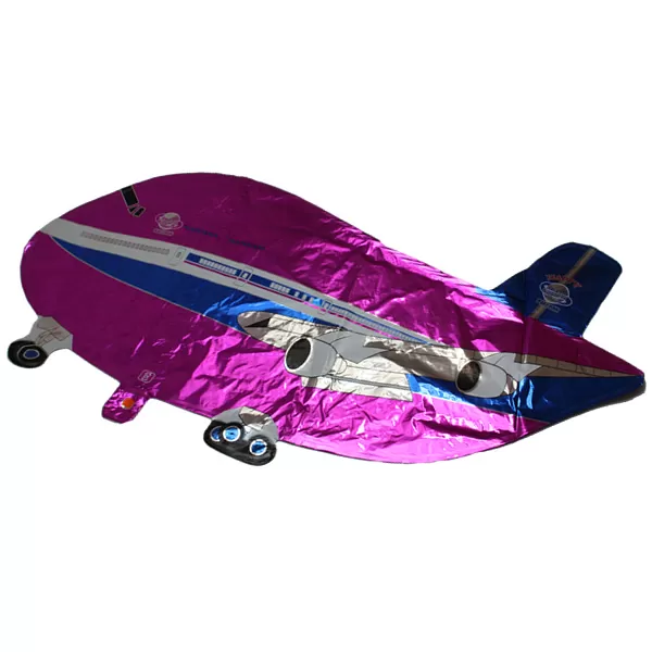 Fólia lufi, nagyforma repülő, lila, kb 78 cm, csomagolt