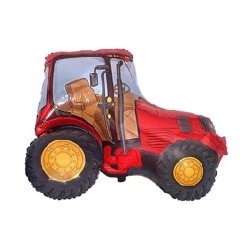 Fólia lufi, nagyforma, piros traktor, 24