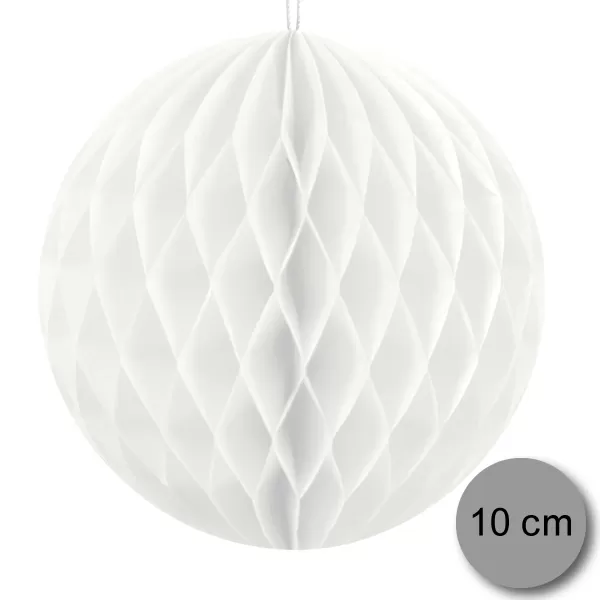 Gömb lampion 10 cm,  fehér