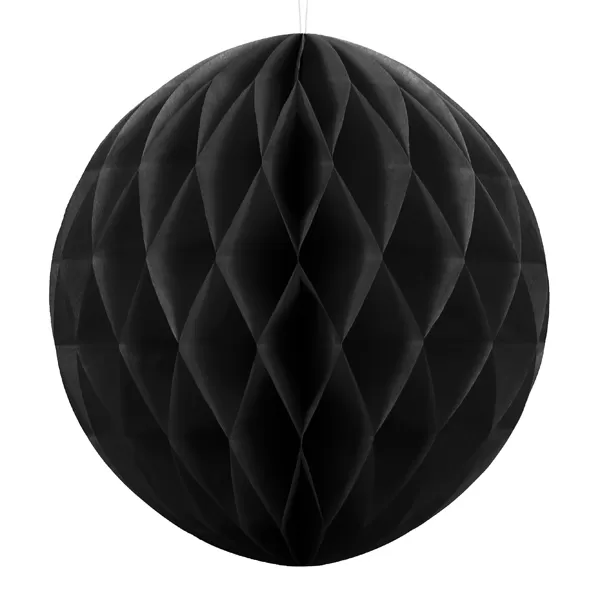Gömb lampion 10 cm,  fekete