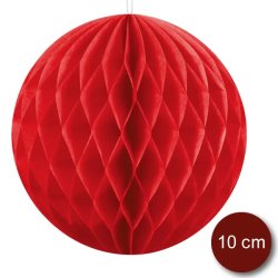 Gömb lampion 10 cm,  piros