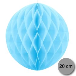 Gömb lampion 20 cm,  égkék