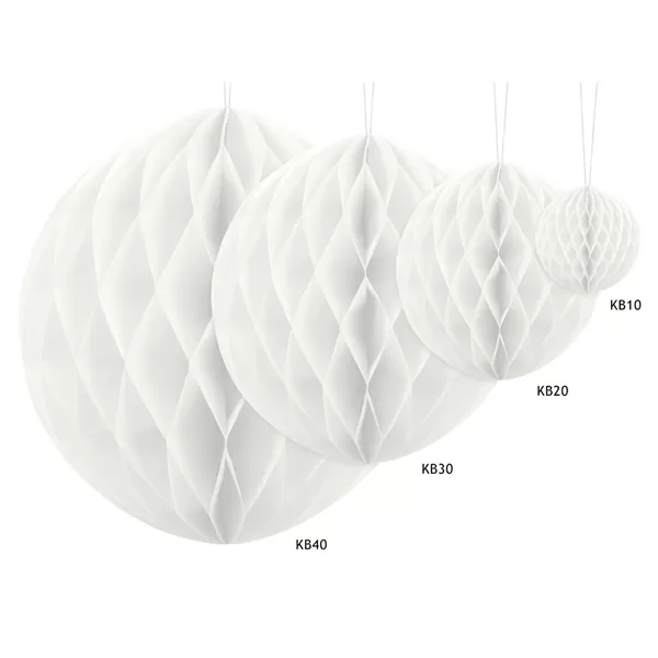 Gömb lampion 30 cm,  fehér