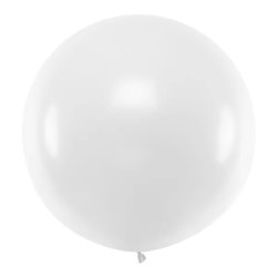 Gömb lufi, pasztel fehér, 100cm