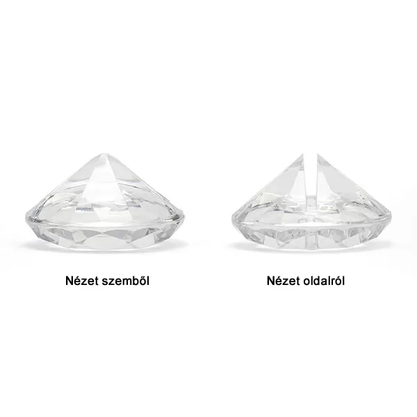 Gyémánt kártyatartó, színtelen, 40 mm / 10 darab
