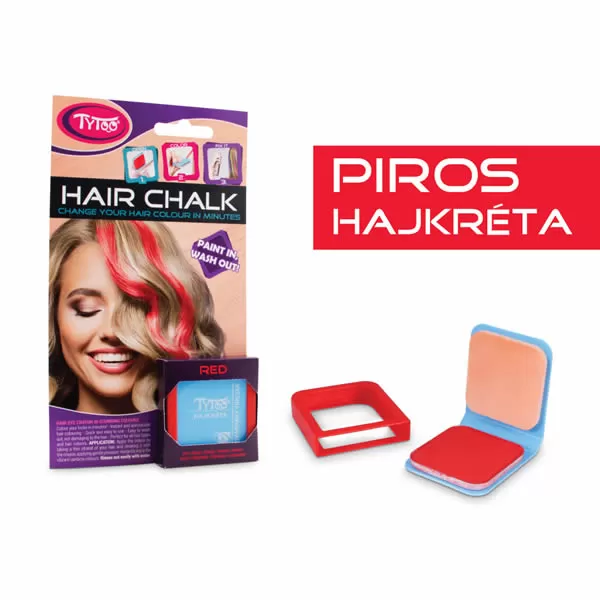 Hajszínező hajkréta,  piros