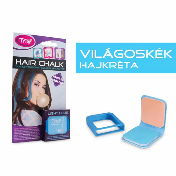 Hajszínező hajkréta,  világoskék