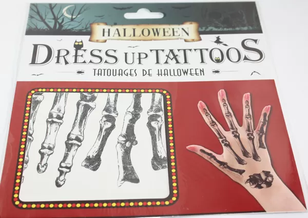 Halloween tetoválás, csont