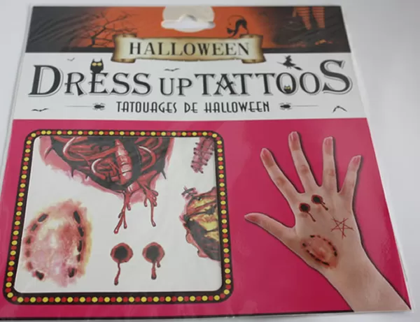 Halloween tetoválás, harapás