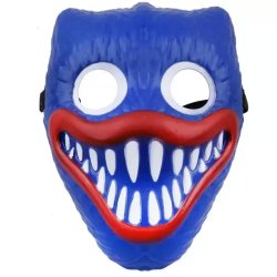 Hallowen álarc, fogakkal, műanyag, kék