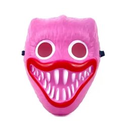 Hallowen álarc, fogakkal, műanyag, pink