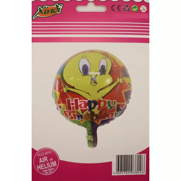 Happy Birthday, kismadaras, fólia lufi, 18