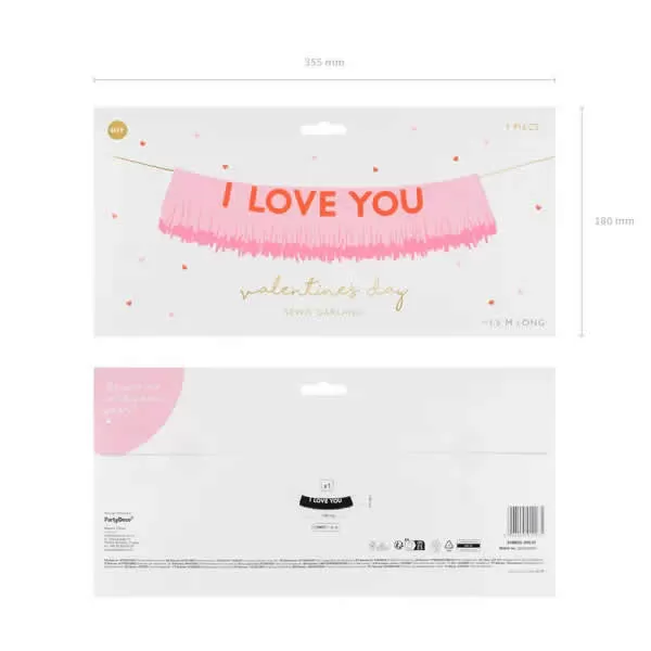 I Love You, banner, 150 *30 cm