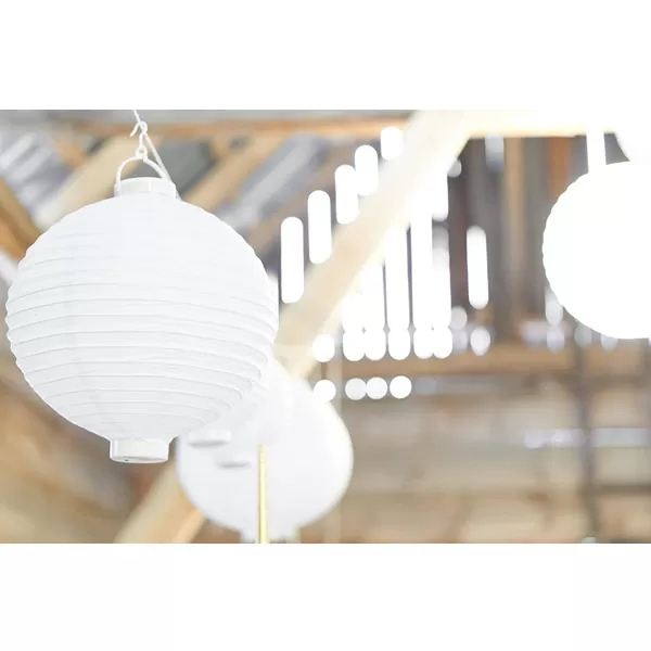 Kerti papír lampion, fehér, 30 cm