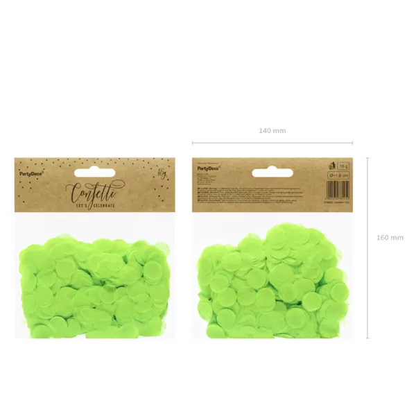 Konfetti 15 g, almazöld