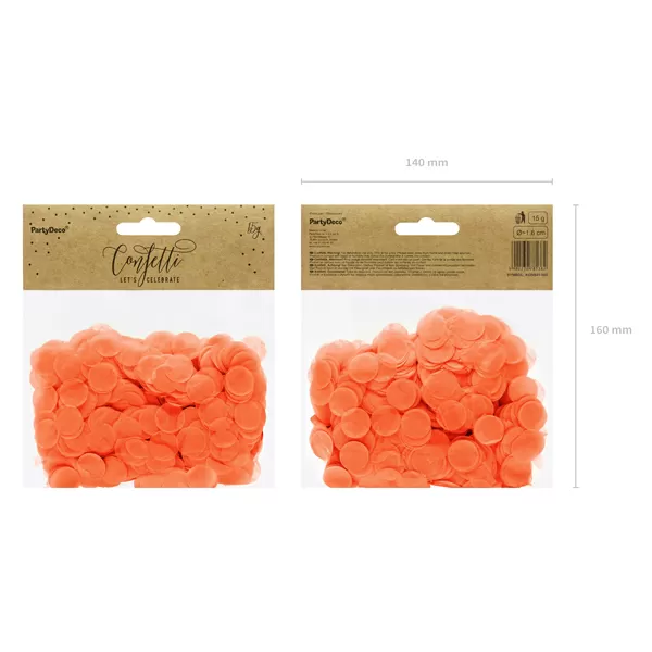 Konfetti 15 g, narancs