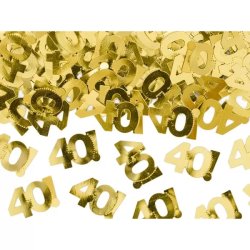 Konfetti, 40-es, arany, 15 g/csomag
