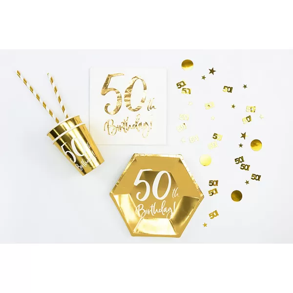 Konfetti, 50-es, arany, 15 g/csomag