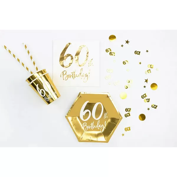 Konfetti, 60-as, arany, 15 g/csomag