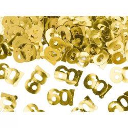 Konfetti, 60-as, arany, 15 g/csomag