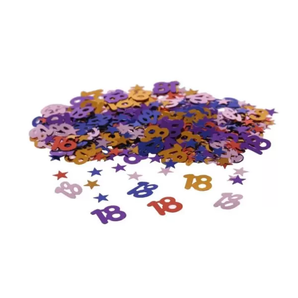 Konfetti, metál multicolor, 18-as, 14 gr/csomag