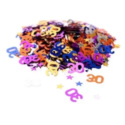 Konfetti, metál multicolor, 30-as, 14 g/csomag