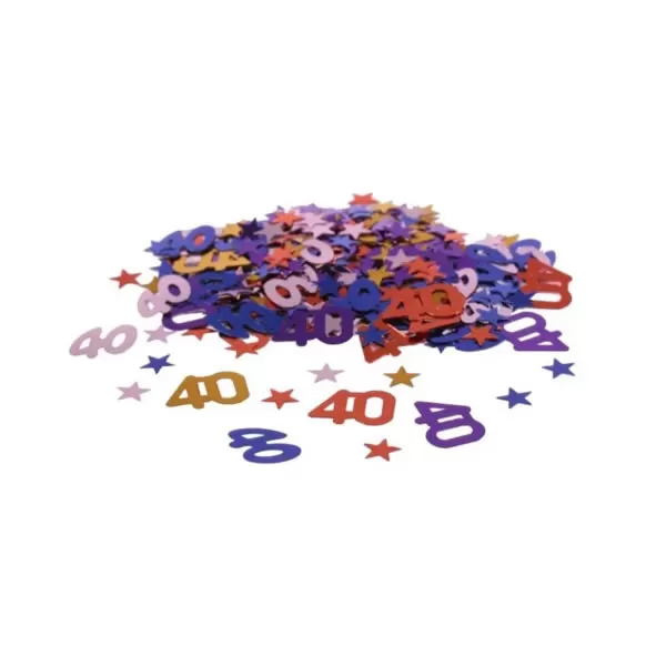 Konfetti, metál multicolor, 40-es, 14 gr/csomag