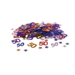 Konfetti, metál multicolor, 50-es, 14 gr/csomag