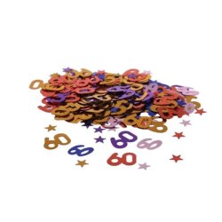 Konfetti, metál multicolor, 60-es, 14 gr/csomag