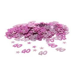 Konfetti, metál pink, 40-es, 14 gr/csomag
