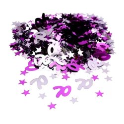 Konfetti, metál pink, 70-es, 14 gr/csomag