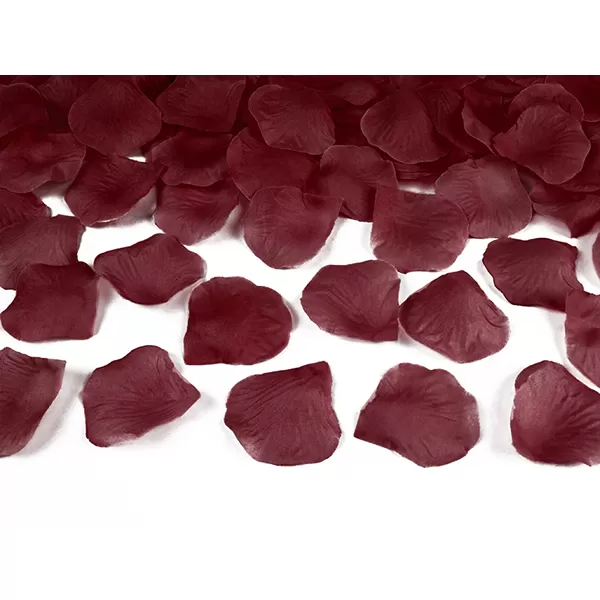 Konfetti, rózsaszirom, papírból, mélyvörös, 500 db/csomag