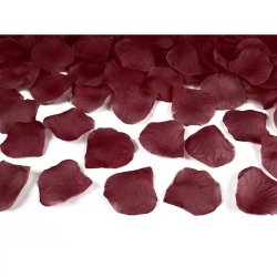 Konfetti, rózsaszirom, papírból, mélyvörös, 500 db/csomag