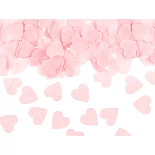 Konfetti, szív forma, light pink, 15 gramm