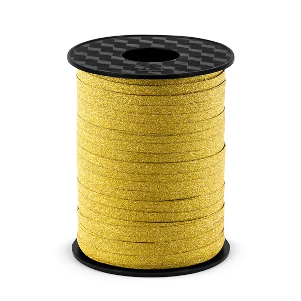 Kötöző szalag, glitteres arany, 225m*5mm