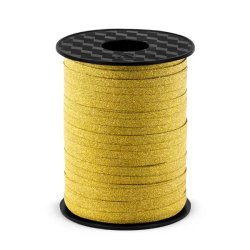 Kötöző szalag, glitteres arany, 225m*5mm