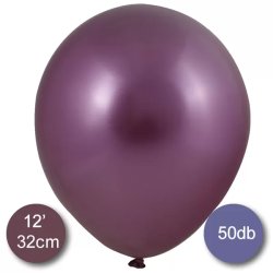 Króm (tükör) lufi, pink színben (MR709), 50db/cs