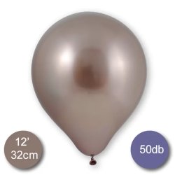 Króm (tükör) lufi, rose gold színben, 50db/cs