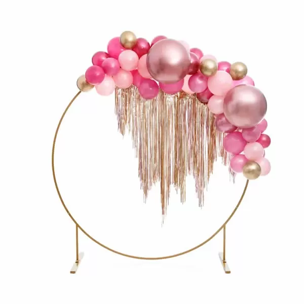 Króm (tükör) lufi, rose gold színben, 60 cm