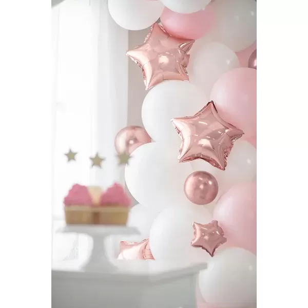 Króm (tükör) lufi, rose-gold színben, 50 db/cs, 12cm
