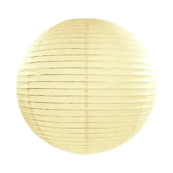 Lampion, papír, gömb, krém szín, 35cm
