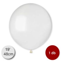 Latex lufi, gömb alakú, átlátszó,  48 cm, tölthető , 1  db