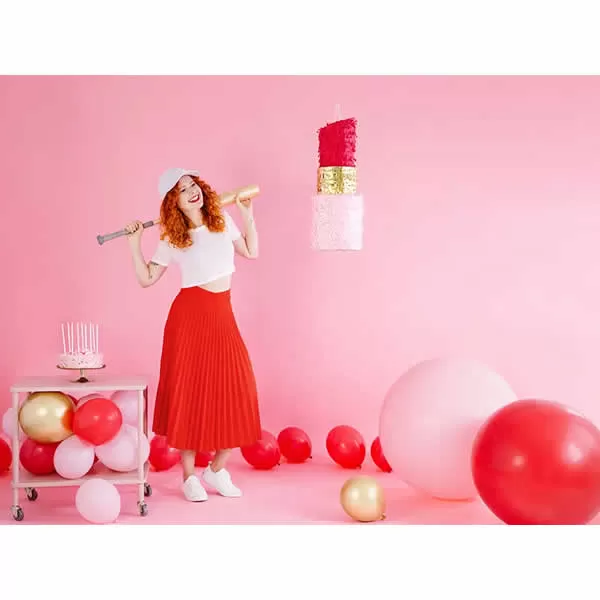 Latex lufi, gömb alakú, halvány rózsaszín,  100 cm átmérő