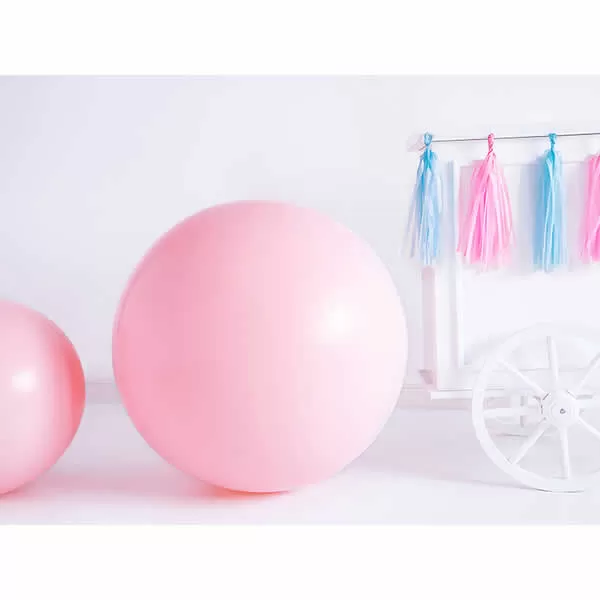 Latex lufi, gömb alakú, halvány rózsaszín,  100 cm átmérő