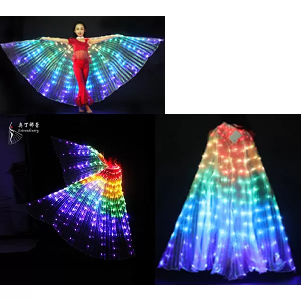LED szárny pálcával, gyermek jelmez, 110/140